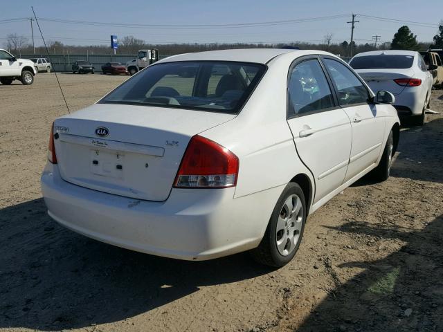 KNAFE221295623565 - 2009 KIA SPECTRA EX WHITE photo 4