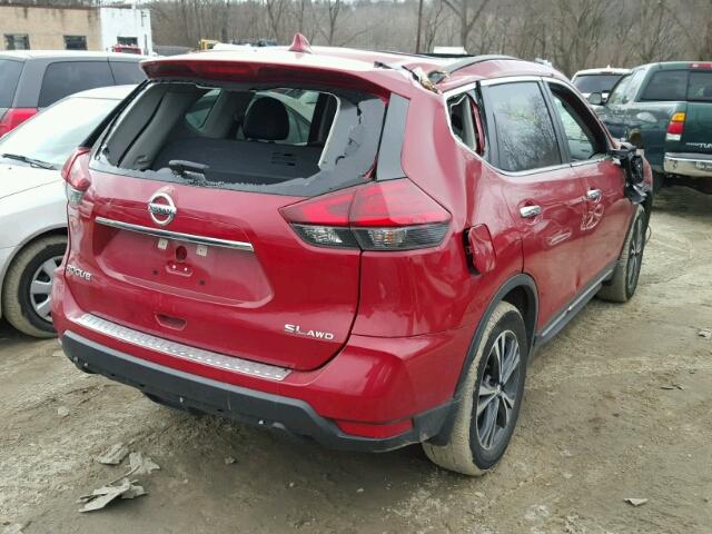 5N1AT2MV9HC780857 - 2017 NISSAN ROGUE SV RED photo 4