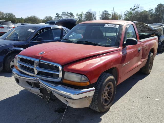 1B7FL26X1VS102971 - 1997 DODGE DAKOTA RED photo 2