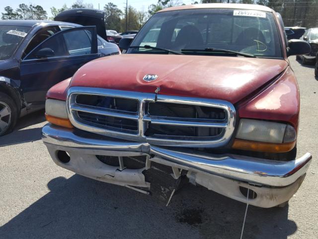 1B7FL26X1VS102971 - 1997 DODGE DAKOTA RED photo 9