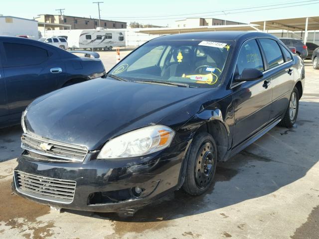 2G1WB5EN8A1237100 - 2010 CHEVROLET IMPALA LT BLACK photo 2