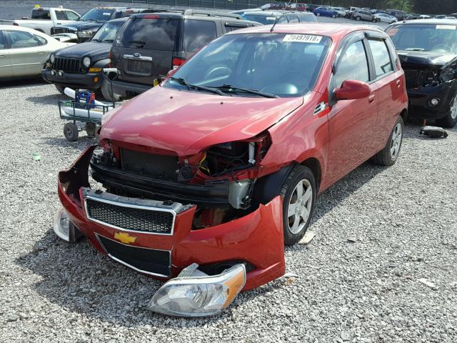 KL1TD6DE9BB125040 - 2011 CHEVROLET AVEO LS RED photo 2