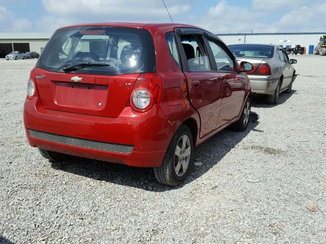 KL1TD6DE9BB125040 - 2011 CHEVROLET AVEO LS RED photo 4