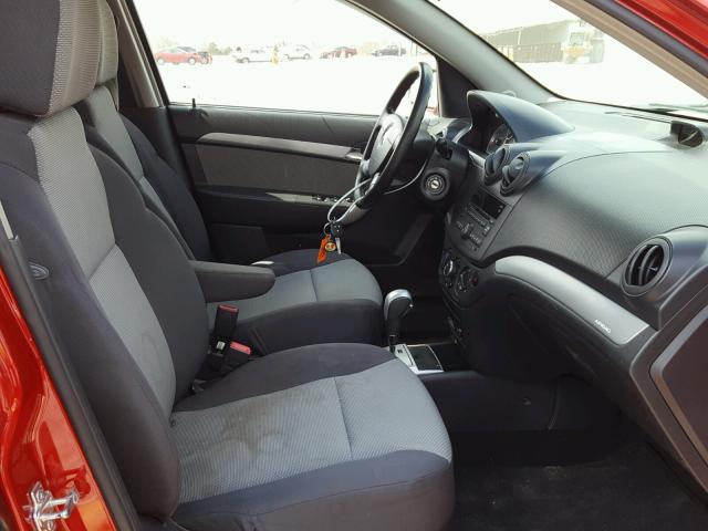 KL1TD6DE9BB125040 - 2011 CHEVROLET AVEO LS 红色 照片 5