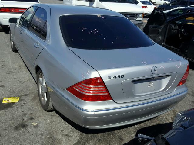 WDBNG70J75A457536 - 2005 MERCEDES-BENZ S 430 GRAY photo 3
