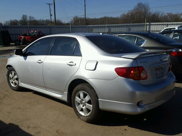 2T1BU40E59C118483 - 2009 TOYOTA COROLLA BA SILVER photo 3