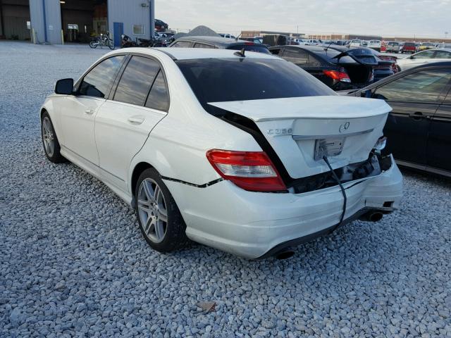 WDDGF56X49R054754 - 2009 MERCEDES-BENZ C 350 WHITE photo 3