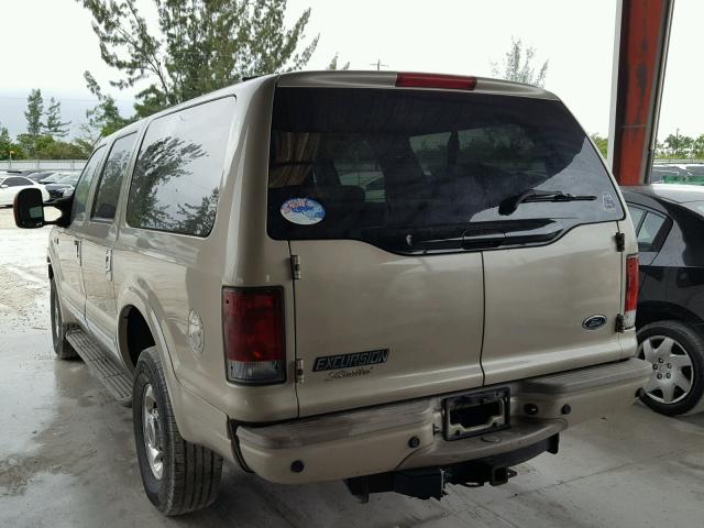 1FMNU43S84EA00069 - 2004 FORD EXCURSION BEIGE photo 3