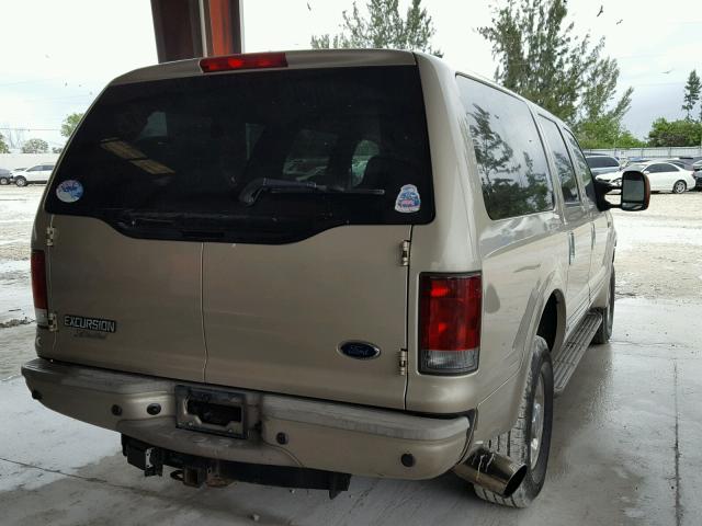 1FMNU43S84EA00069 - 2004 FORD EXCURSION BEIGE photo 4