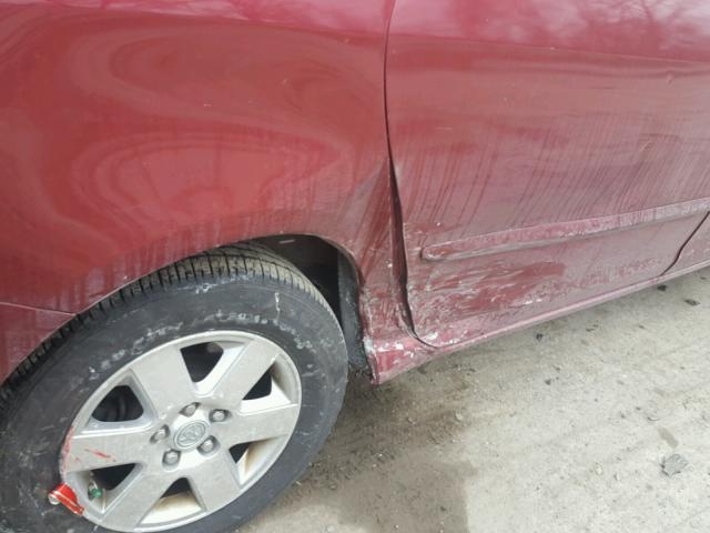 5TDZK22C58S151459 - 2008 TOYOTA SIENNA XLE RED photo 9