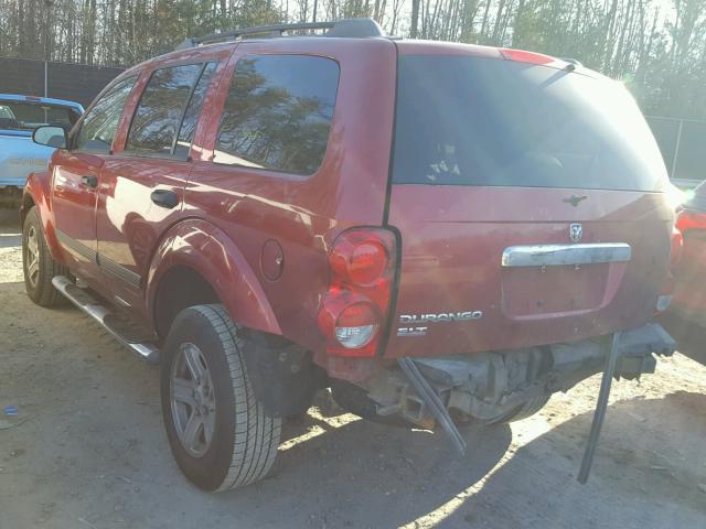 1D4HD48N46F154427 - 2006 DODGE DURANGO SL RED photo 3