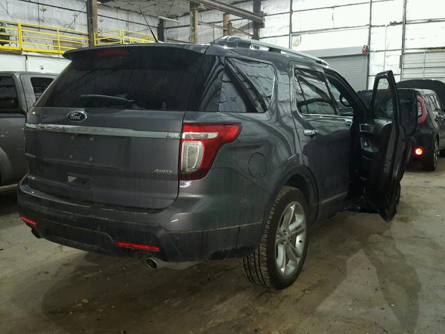 1FM5K8F86DGC49830 - 2013 FORD EXPLORER L GRAY photo 4