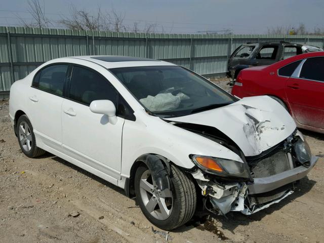 1HGFA16828L016500 - 2008 HONDA CIVIC EX WHITE photo 1