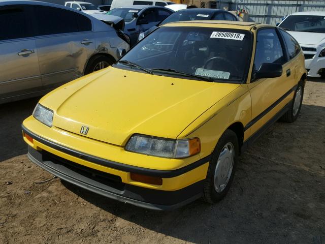 JHMED9362KS010999 - 1989 HONDA CIVIC 1500 YELLOW photo 2