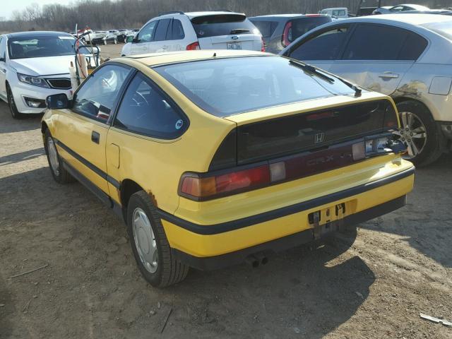 JHMED9362KS010999 - 1989 HONDA CIVIC 1500 YELLOW photo 3