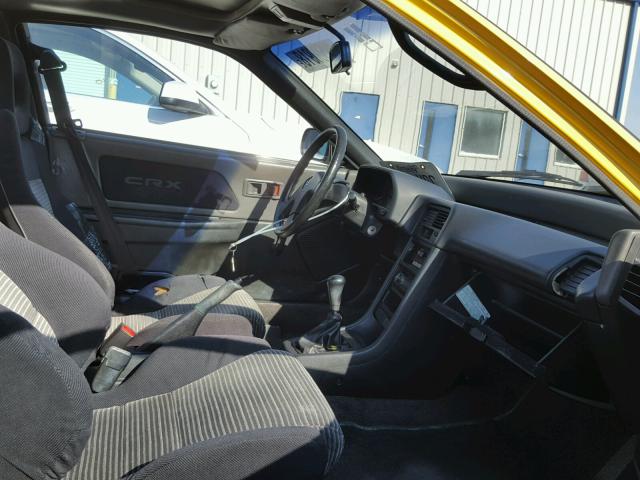 JHMED9362KS010999 - 1989 HONDA CIVIC 1500 YELLOW photo 5