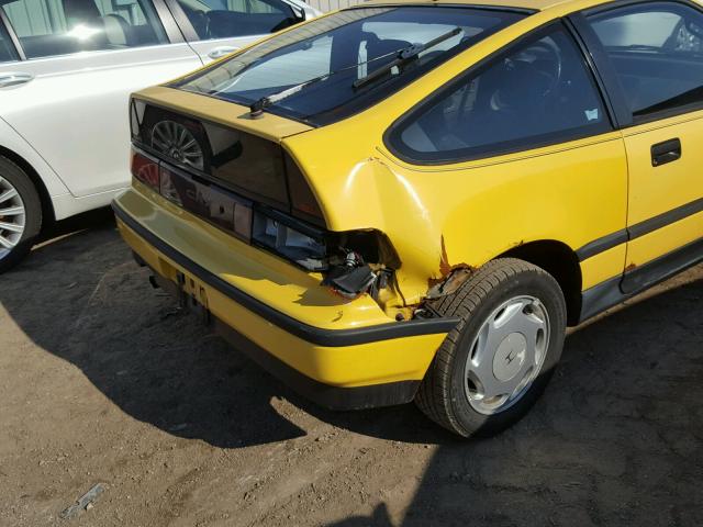 JHMED9362KS010999 - 1989 HONDA CIVIC 1500 YELLOW photo 9