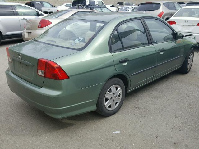 1HGES16354L014439 - 2004 HONDA CIVIC DX V GREEN photo 4