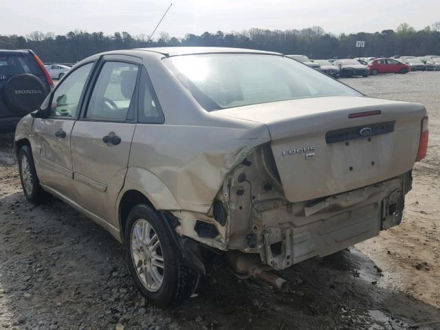 1FAFP34N17W251636 - 2007 FORD FOCUS ZX4 GOLD photo 3