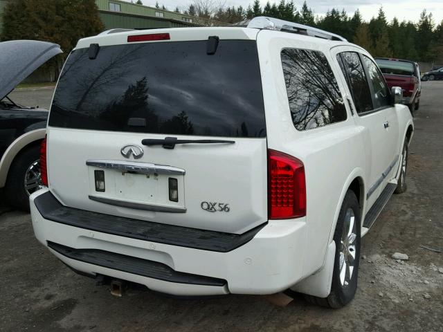 5N3AA08C38N910078 - 2008 INFINITI QX56 WHITE photo 4