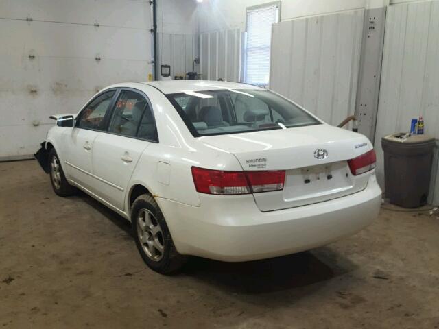 KMHEU46C06A076349 - 2006 HYUNDAI SONATA GLS WHITE photo 3