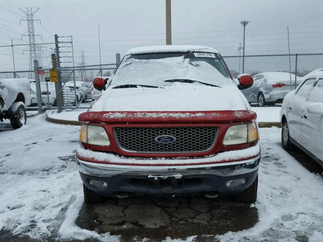 1FTRX18W2XNB24186 - 1999 FORD F150 RED photo 9