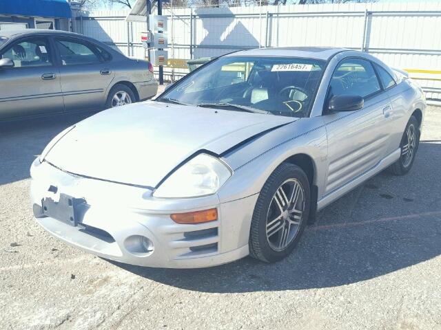 4A3AC74H63E020410 - 2003 MITSUBISHI ECLIPSE GT SILVER photo 2