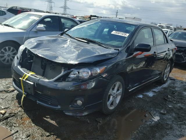 2T1BU4EE4DC126334 - 2013 TOYOTA COROLLA BA BLACK photo 2