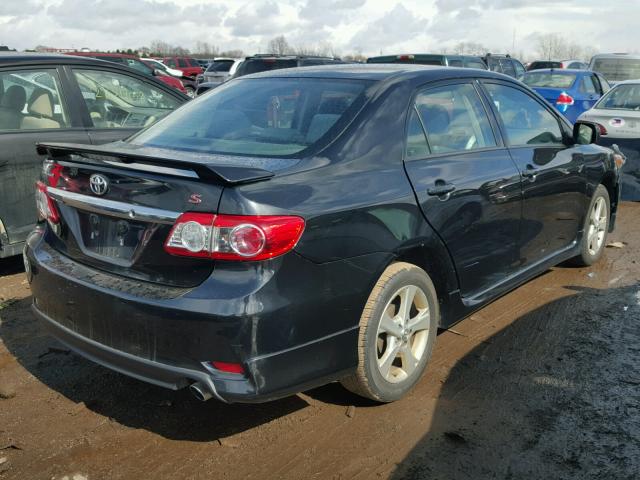 2T1BU4EE4DC126334 - 2013 TOYOTA COROLLA BA BLACK photo 4