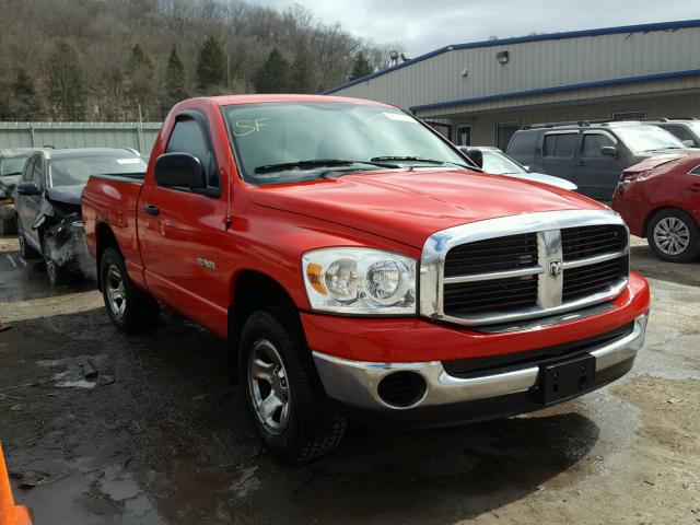 1D7HU16N08J227023 - 2008 DODGE RAM 1500 S RED photo 1