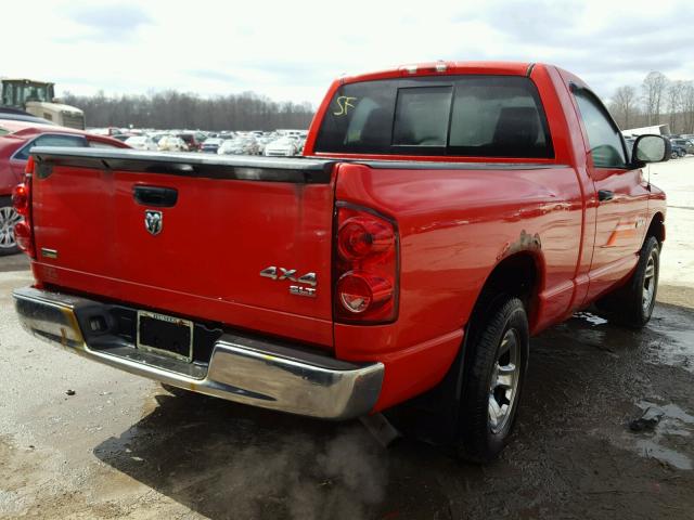 1D7HU16N08J227023 - 2008 DODGE RAM 1500 S RED photo 4