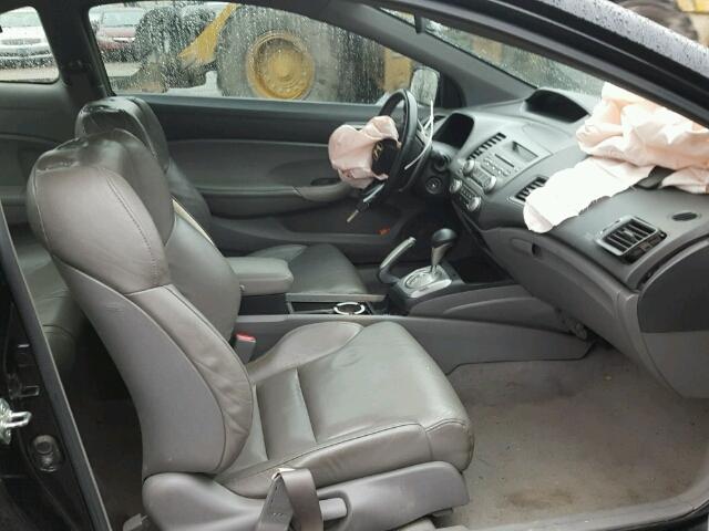 2HGFG12918H532826 - 2008 HONDA CIVIC EXL BLACK photo 5