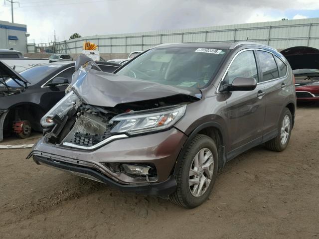 2HKRM3H72GH532166 - 2016 HONDA CR-V EXL BROWN photo 2