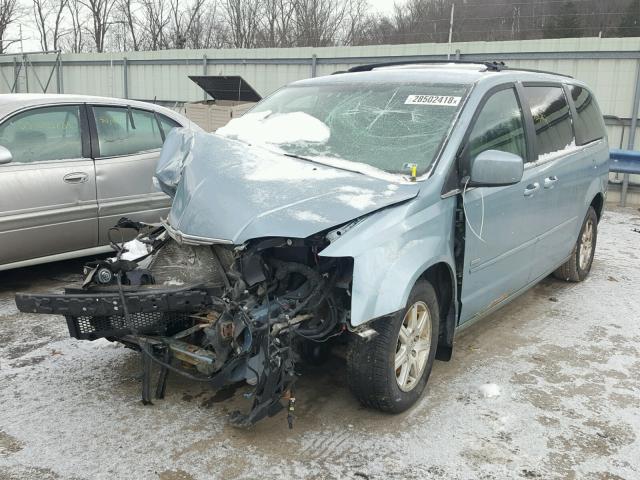 2A8HR54P48R762450 - 2008 CHRYSLER TOWN & COU BLUE photo 2