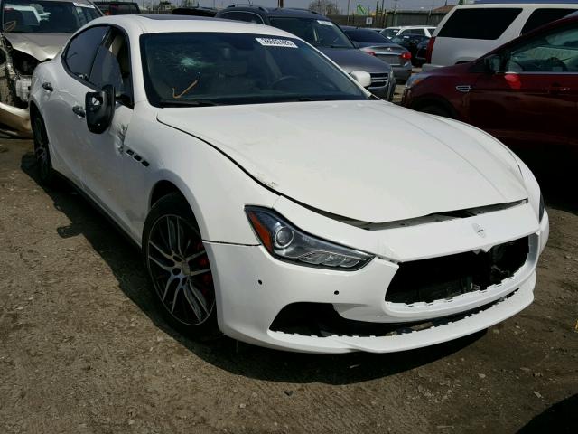 ZAM57XSA4F1143399 - 2015 MASERATI GHIBLI WHITE photo 1