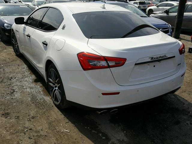 ZAM57XSA4F1143399 - 2015 MASERATI GHIBLI WHITE photo 3