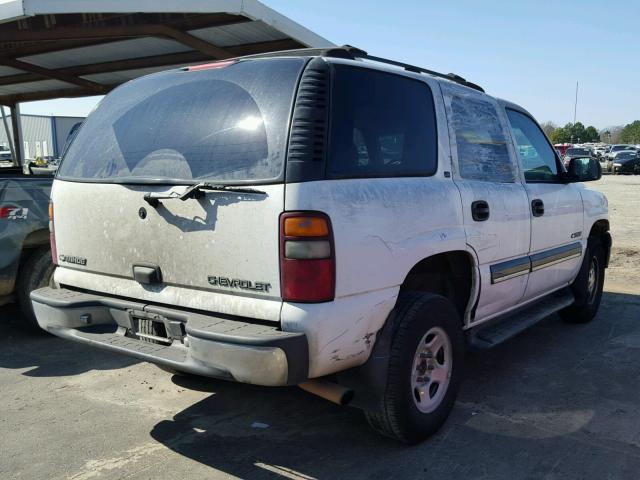 1GNEC13T01J155403 - 2001 CHEVROLET TAHOE C150 WHITE photo 4