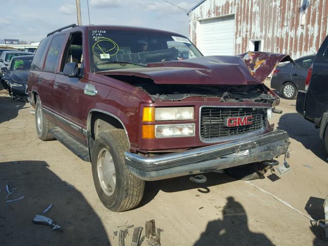 1GKEK13R5WJ717999 - 1998 GMC YUKON MAROON photo 1