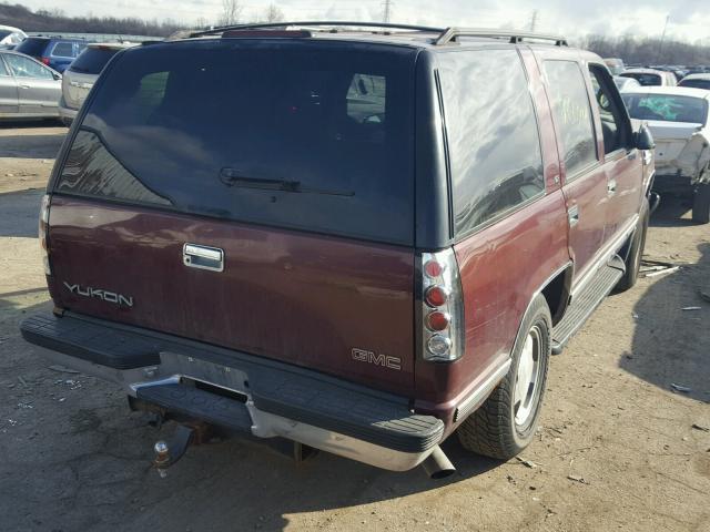 1GKEK13R5WJ717999 - 1998 GMC YUKON MAROON photo 4