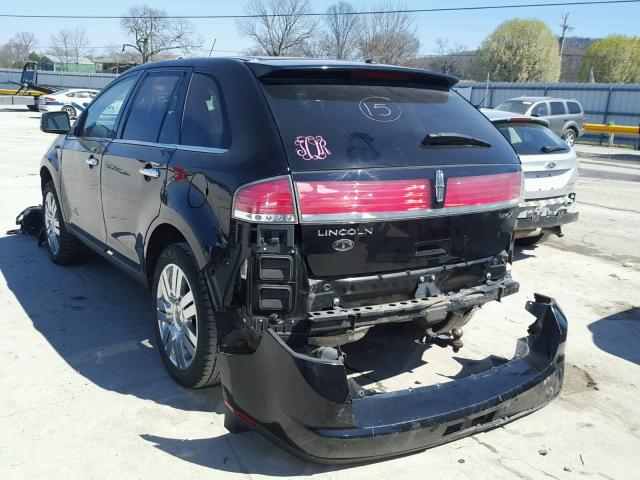 2LMDU68C58BJ14903 - 2008 LINCOLN MKX BLACK photo 3