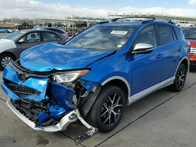 JTMJFREV9GJ065364 - 2016 TOYOTA RAV4 SE BLUE photo 2