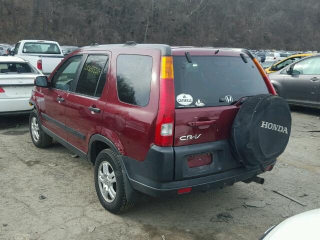 JHLRD78803C007471 - 2003 HONDA CR-V EX MAROON photo 3