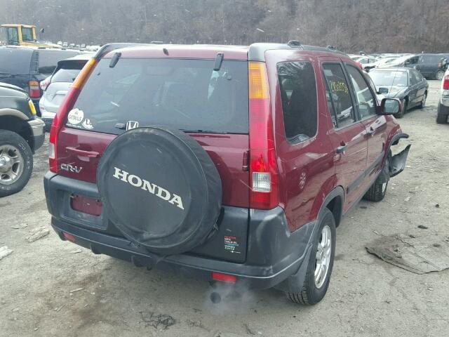 JHLRD78803C007471 - 2003 HONDA CR-V EX MAROON photo 4