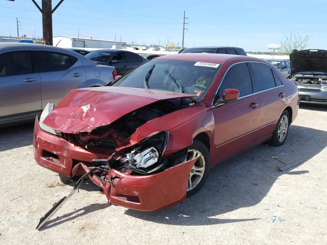 1HGCM56367A184141 - 2007 HONDA ACCORD SE RED photo 2