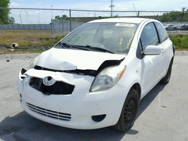 JTDJT923775068932 - 2007 TOYOTA YARIS WHITE photo 2