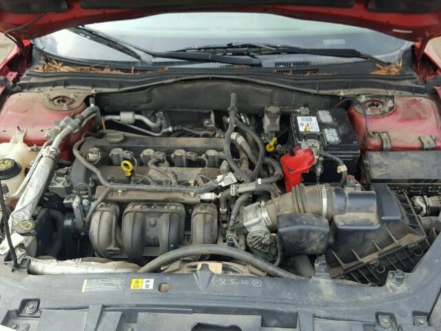 3FAHP0HA3CR381655 - 2012 FORD FUSION SE RED photo 7