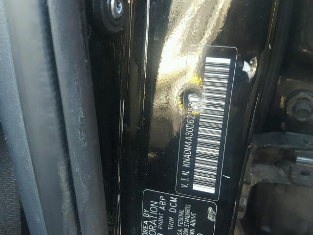 KNADM4A30D6218820 - 2013 KIA RIO LX Սև լուսանկար 10