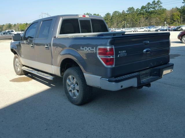 1FTFW1ET0DKE64708 - 2013 FORD F150 SUPER GRAY photo 3