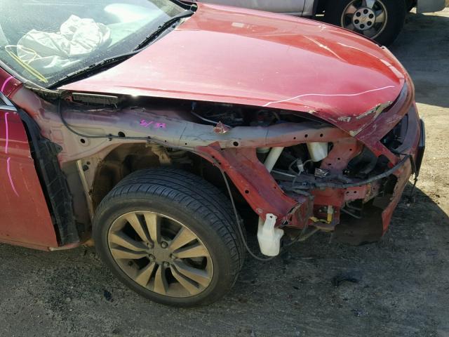 1HGCS12818A003528 - 2008 HONDA ACCORD EXL RED photo 10