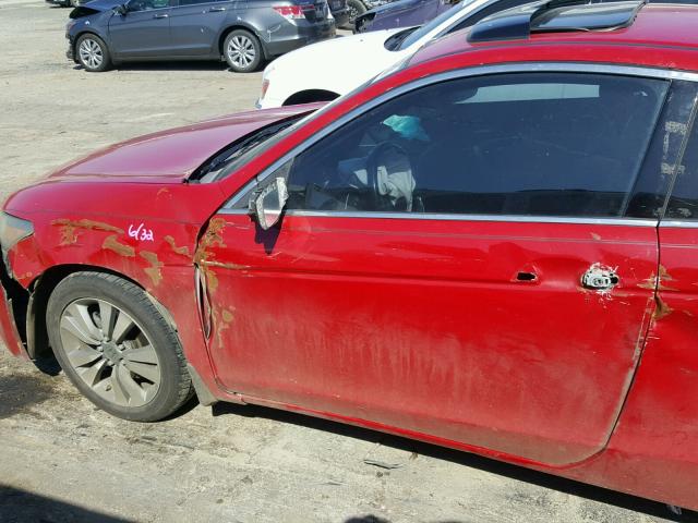 1HGCS12818A003528 - 2008 HONDA ACCORD EXL RED photo 9